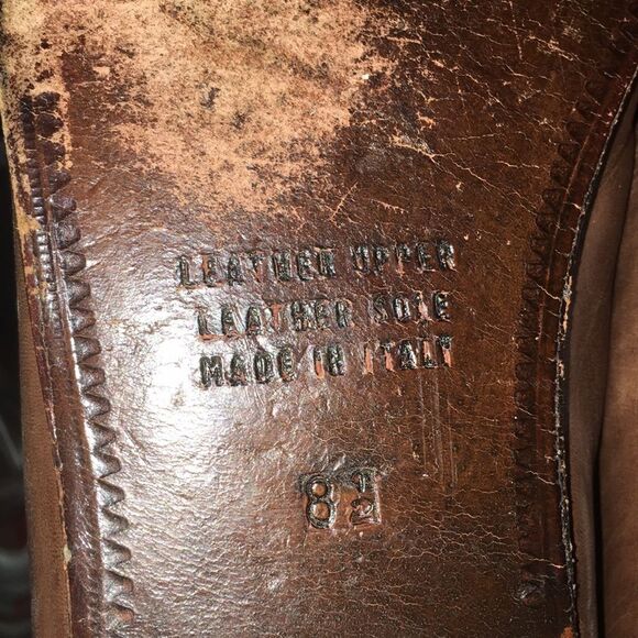 Mario Fagni Brown Italy slip on Loafer shoes 8.5 - Picture 4 of 4